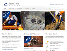Tablet Screenshot of cleardrainservices.co.uk